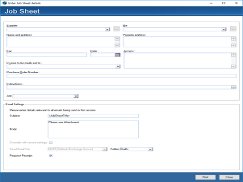 Choose the email settings  you require when emailing job sheets to your suppliers.